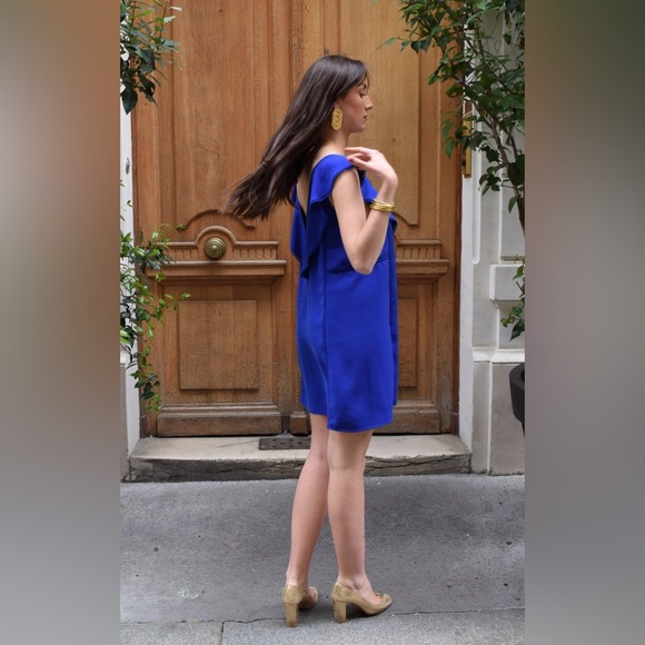 Sézane | Martie Dress in Blue | US4 French 36 - Picture 3 of 6